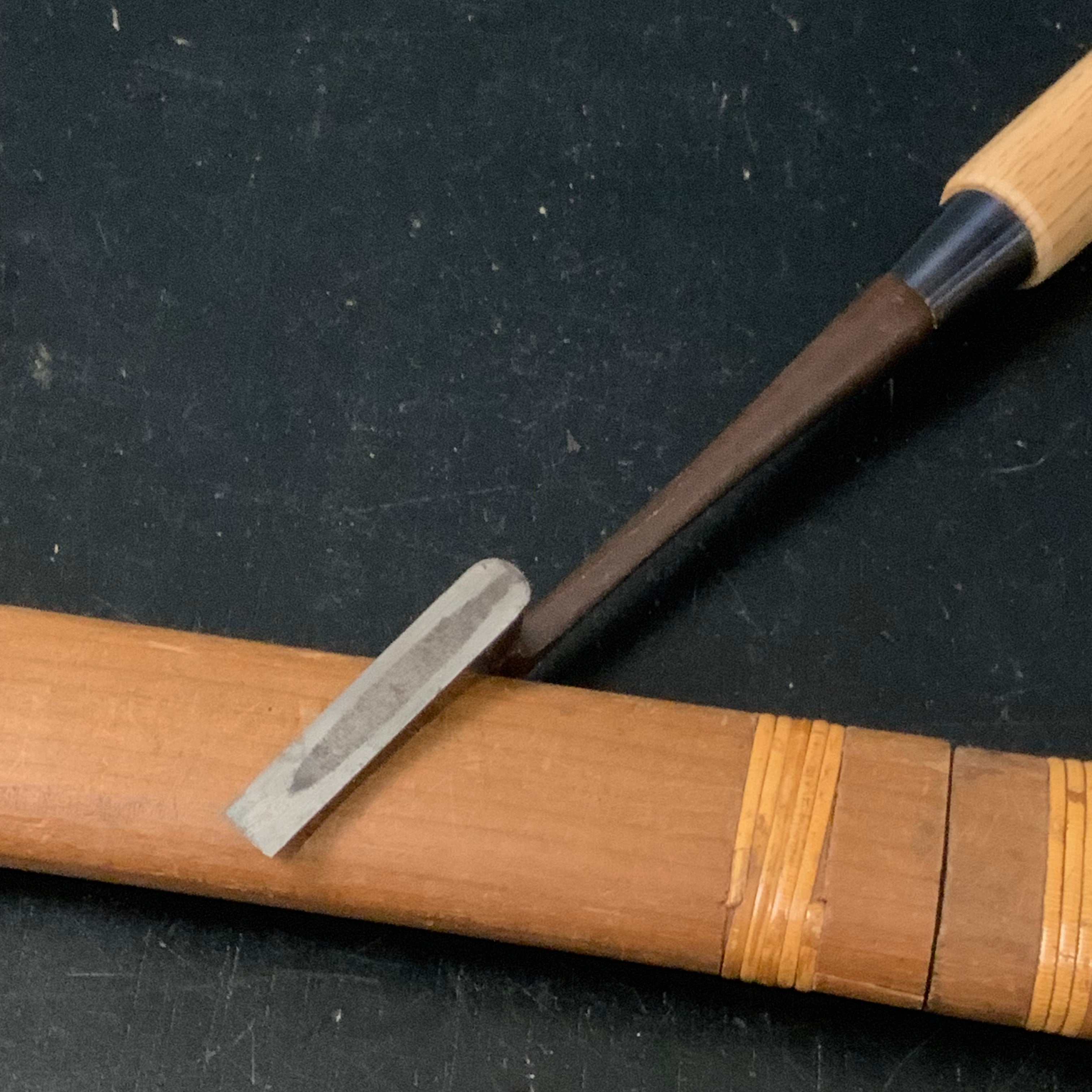 Old stock Hirayoshi Dovetail Trowel chisels (Kotenomi)  掘出し物 平義 鎬 鏝鑿 kotenomi  9mm