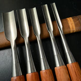 Sukemaru High-Speed Steel uchimaru chisels set 助丸 ハイス 内丸鑿 uchimarunomi 5本組