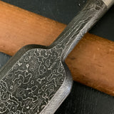 Tasai Mokume Special Bench chisels with blue steel   田斎作 木目 追入鑿 紫檀柄 42mm