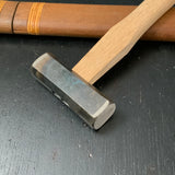 Old stock Suiheiya Octagon Hammers Blacksmith finish made by Masatsura with handle 掘出し物 正行作 水平屋銘 八角玄翁 柄付 ヤスリ黒仕上 75g 150g