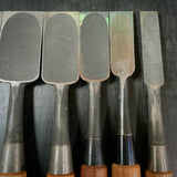 #M165 Mixed Timber chisels set by unknown smith バラ鑿合わせ 叩き組鑿 作者不明