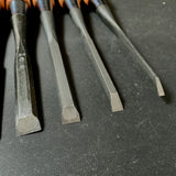 #M151  Mixed set for beginner Bench chisels set by unknown smith バラ鑿合わせ 初心者におすすめ 追入組鑿作者不明