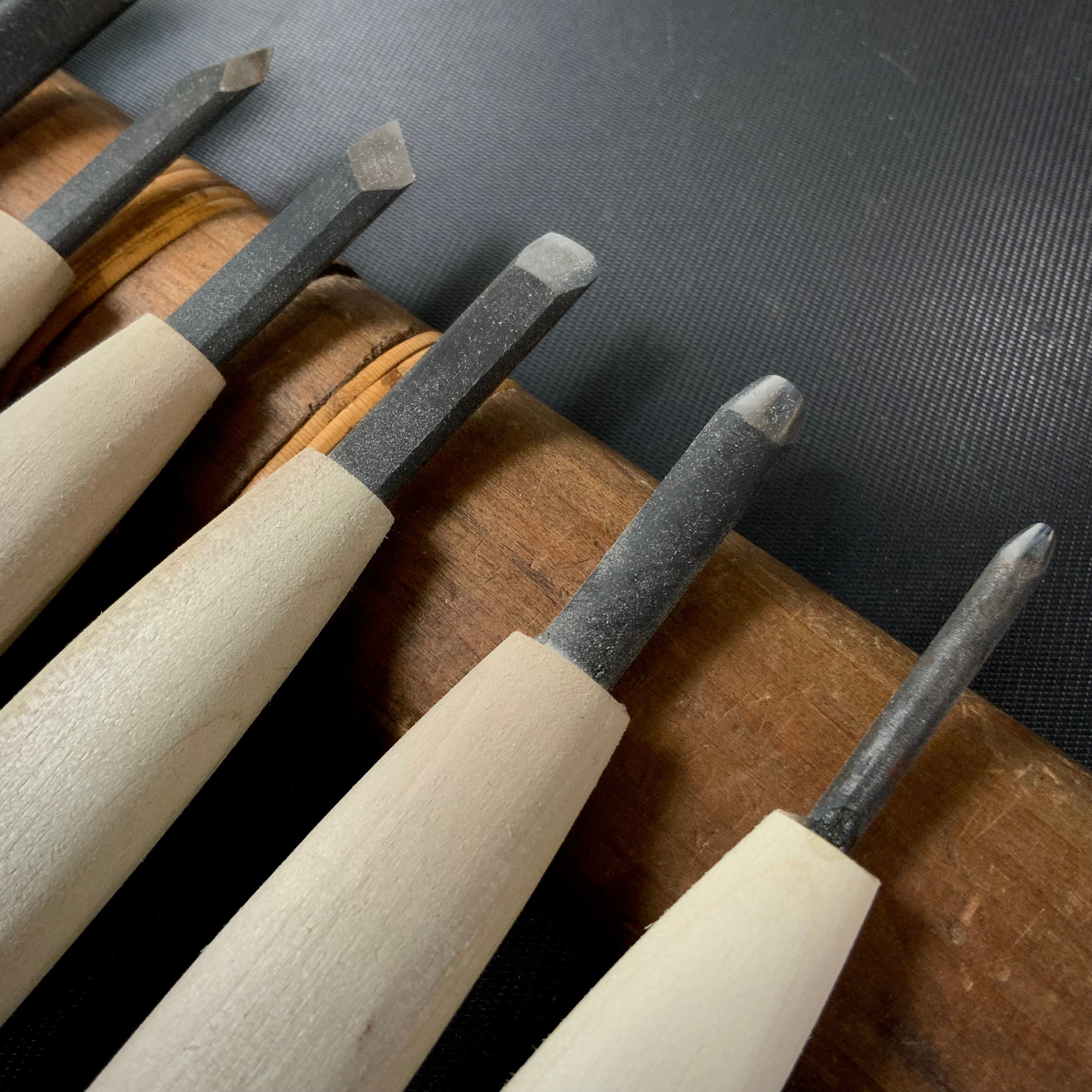Baishinshi Carving chisels set    /       梅心子 彫刻刀10本組   Chokokuto