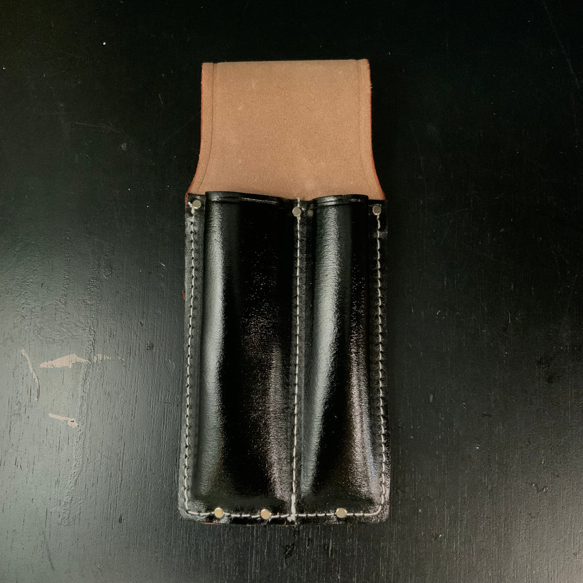 Kozuchi Timber Chisels Case with Cow leather 30mm&42mm 黒表皮ノミケース 1寸・1寸4