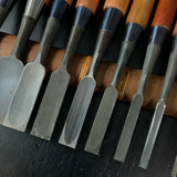 #M183  Mixed set for beginner Bench chisels set by unknown smith バラ鑿合わせ 初心者におすすめ 追入組鑿作者不明