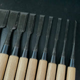 Ioroi Bench chisels set (Oirenomi) by Blue steel  五百蔵作 追入組鑿 青紙鋼