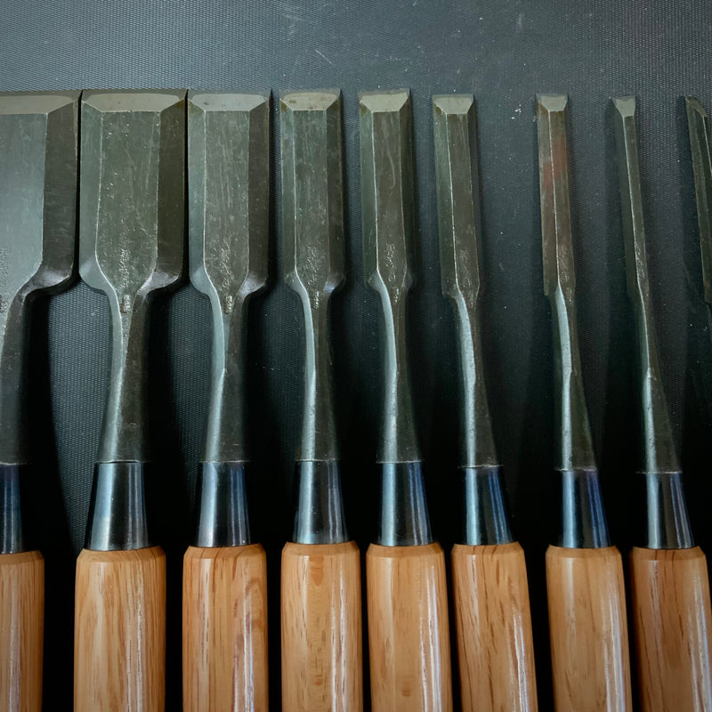Yoshihiro Bench chisels set  chisels with white steel          義廣 追入組鑿 Oirenomi