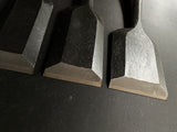 #M132  Mixed set for beginner Bench chisels set by unknown smith バラ鑿合わせ 初心者におすすめ 追入組鑿 作者不明