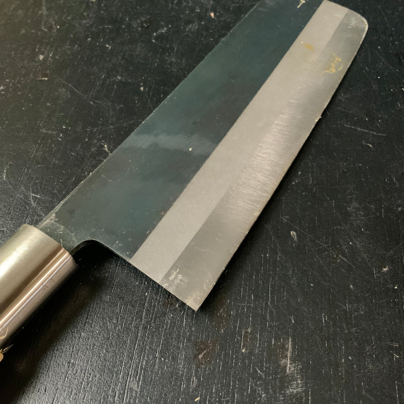 Ittetsusai Kurouchi Nakiri Hocho 160mm     一徹斎作 黒打 菜切包丁 160mm