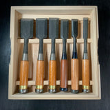 #M165 Mixed Timber chisels set by unknown smith バラ鑿合わせ 叩き組鑿 作者不明