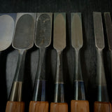 #M162  Mixed set for beginner Bench chisels set by unknown smith バラ鑿合わせ 初心者におすすめ 追入組鑿作者不明