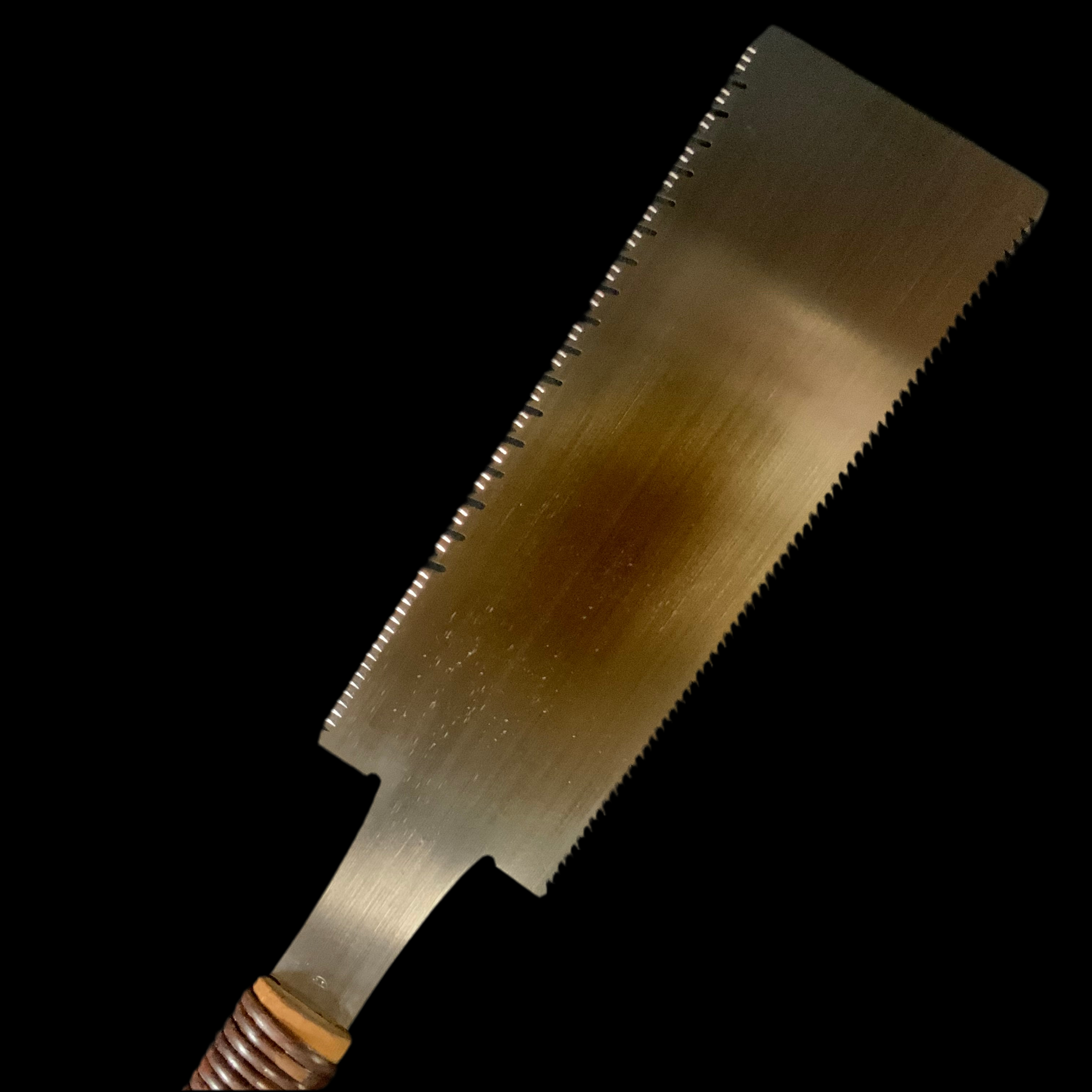 #222   Nagakatsu Double Edge Saw Eddy Type Handles set by Kurashige For Softwood  長勝鋸 渦巻き柄 両刃鋸 針葉材用 240mm