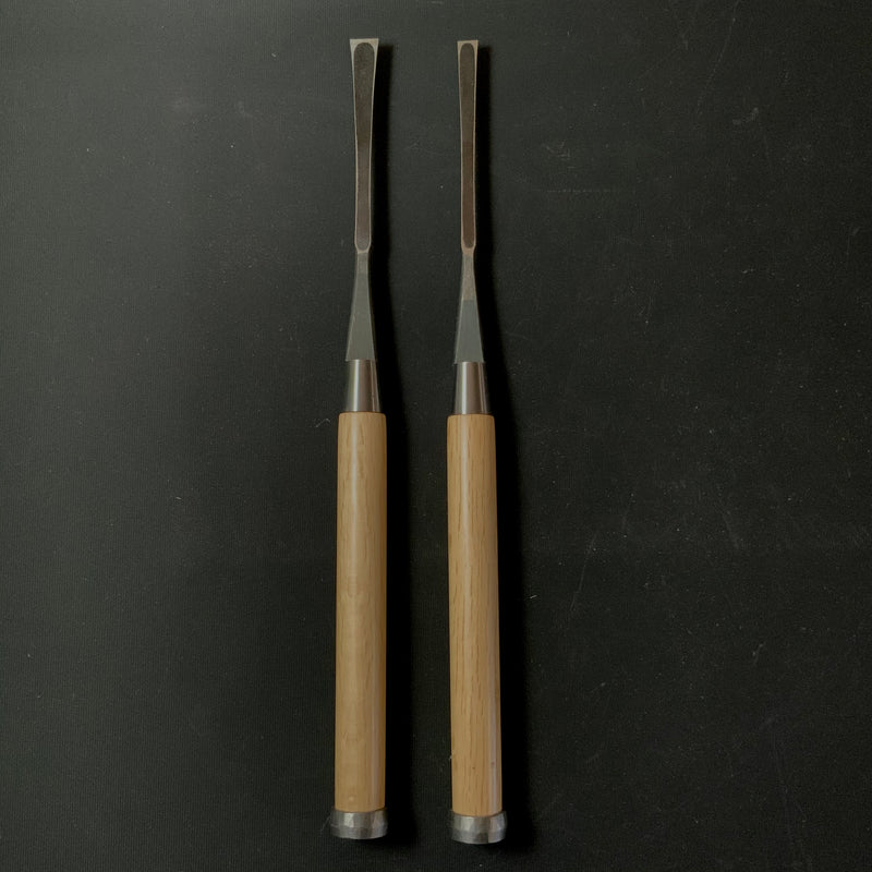 Old stock Kiyohisa Bachi chisels by Watanabe Kiyoe 掘出し物 渡辺清栄作 清久作 バチ鑿 9mm 12mm Bachinomi