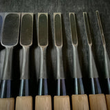 Kiyohisa Bench chisels set by Watanabe Kiyoe 渡辺清栄作 清久 追入鑿 10本組 Oirenomi