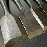 #M139  Mixed set for beginner Bench chisels set by unknown smith バラ鑿合わせ 初心者におすすめ 追入組鑿