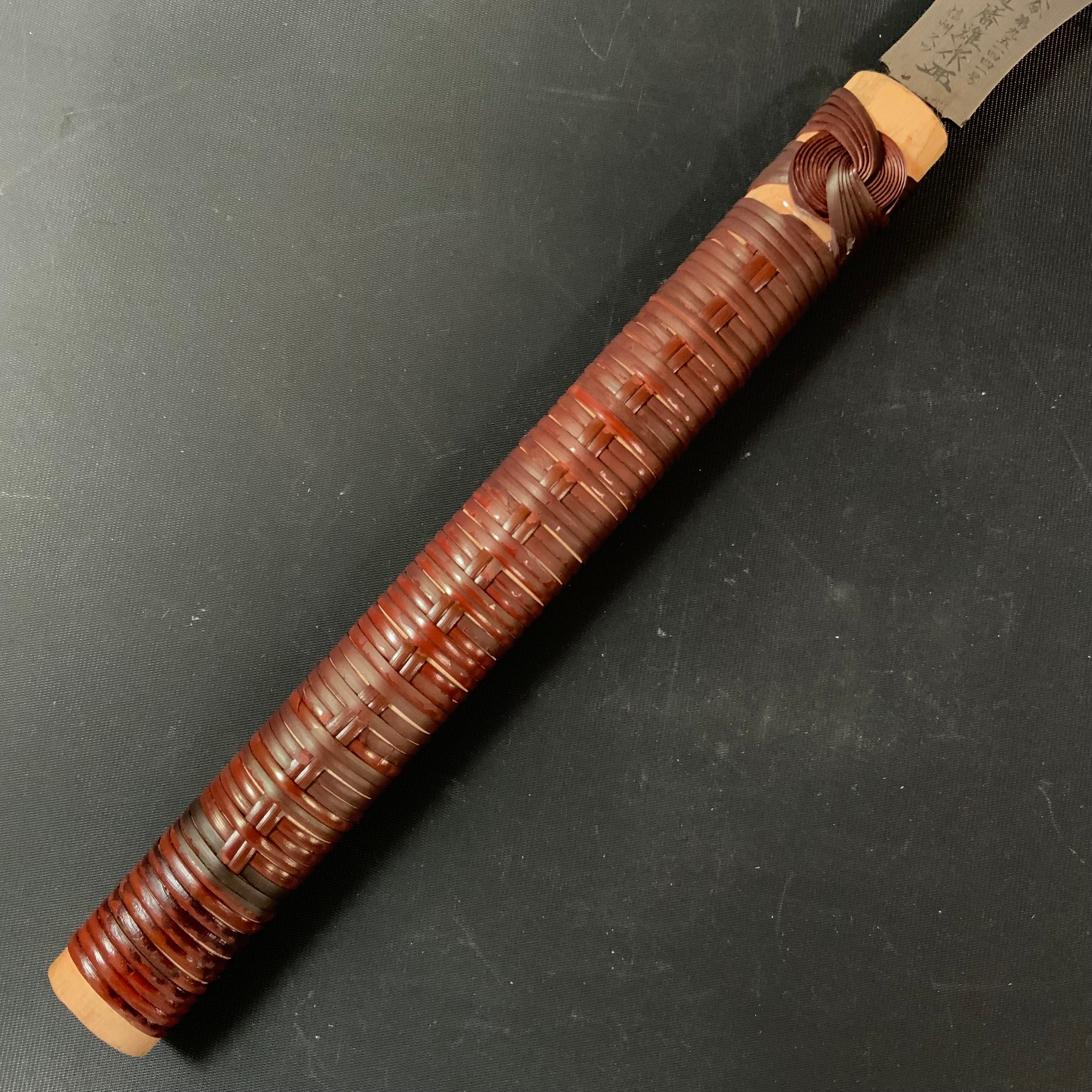 #R41 Ready to use! Old stock Double Edge Saw with Eddy Type Handles set by Kurashige 直ぐ使い 倉重栄助 目立 渦巻き柄 両刃鋸 210mm