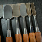 #M166 Mixed Oirenomi chisels set by unknown smith バラ鑿合わせ 追入組鑿 7本組 作者不明