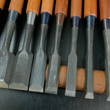 #M175 Mixed Bench chisels set by unknown バラ鑿合わせ 追入れ組鑿 10本組 作者不明