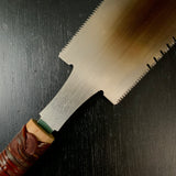 #136 Nagakatsu Double Edge (Ryoba) Saw with Eddy Type Handles For Hard Wood  直ぐ使い 長勝鋸 渦巻き柄 両刃鋸 225mm