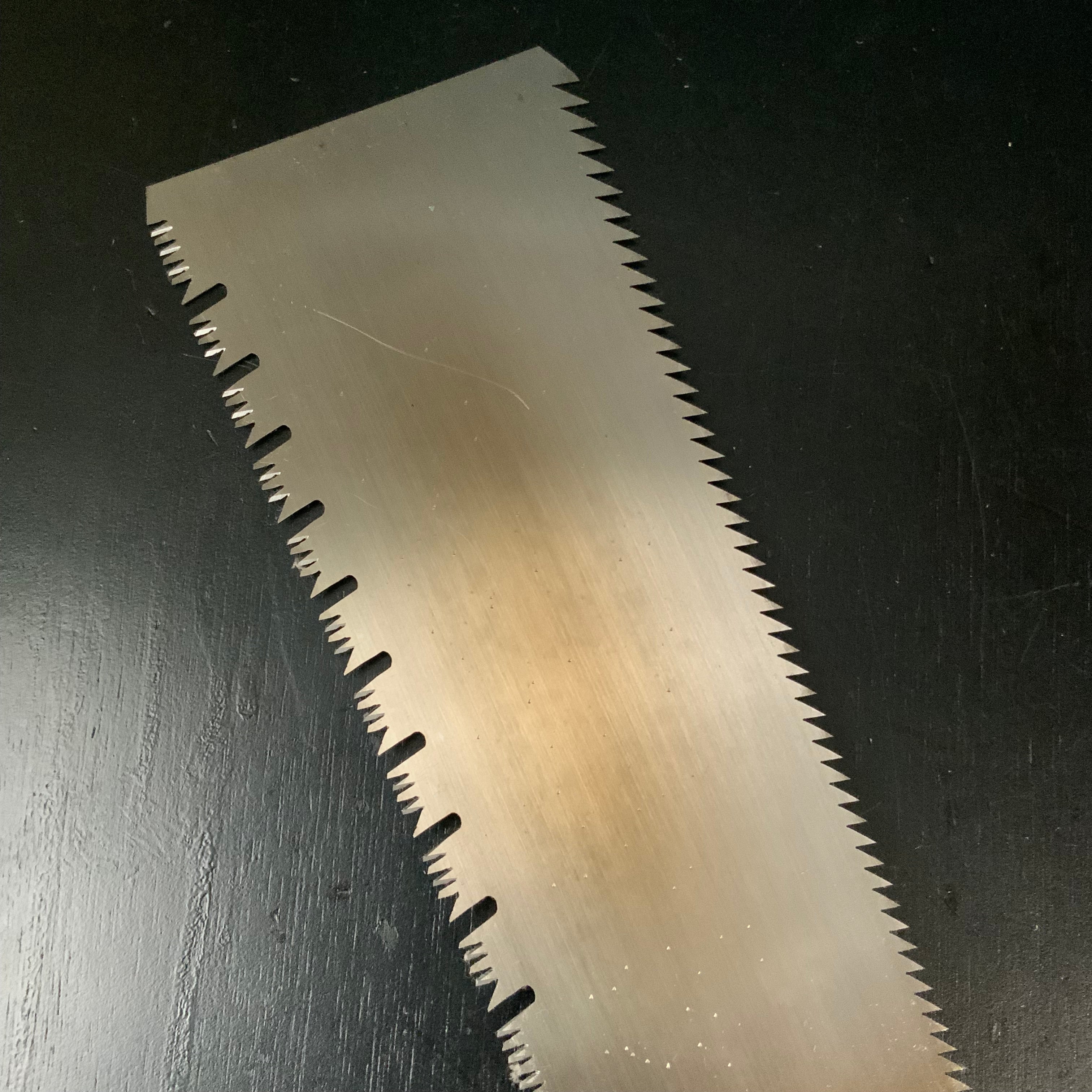 #160 Nagakatsu Double Edge Saw Eddy Type Handles set by Kurashige For Soft Wood 長勝鋸 渦巻き柄 両刃鋸 295mm