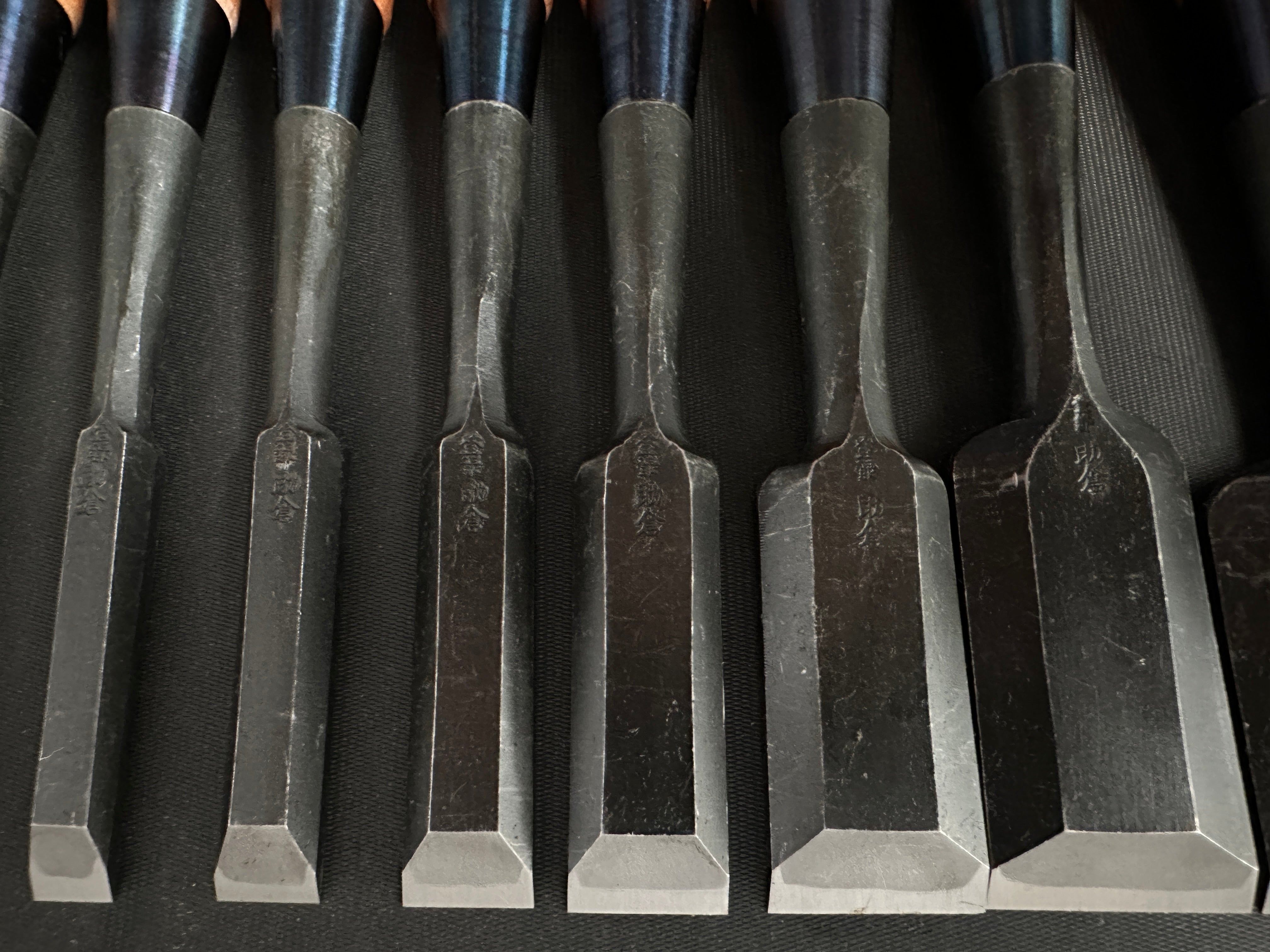 #M139 Sukekura Bench chisels set with White steel *** 助倉 追入組鑿 白紙鋼 Oirenomi