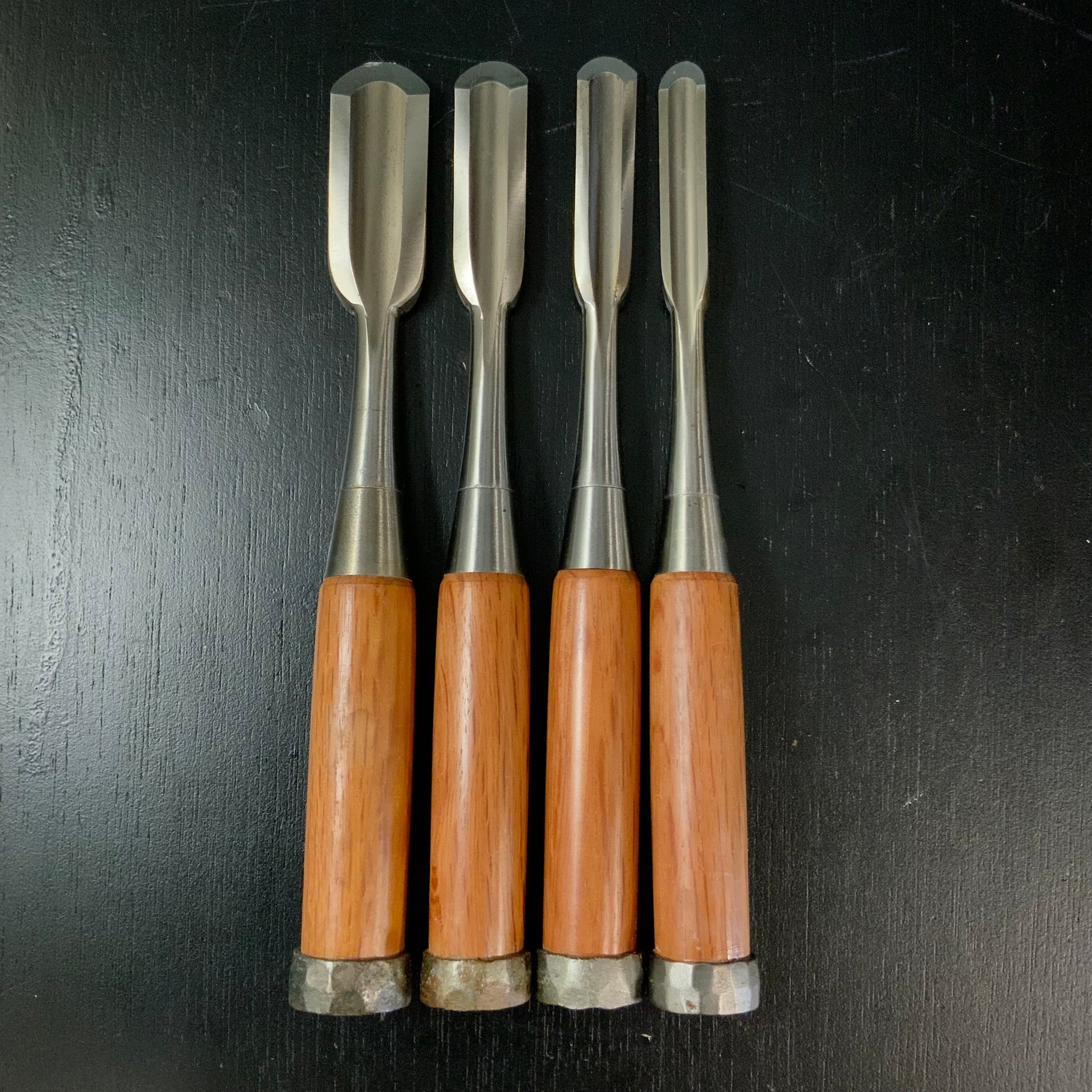Sukemaru High-Speed Steel Sotomarunomi chisels set 4pc 助丸 ハイス 外丸鑿 Soto
