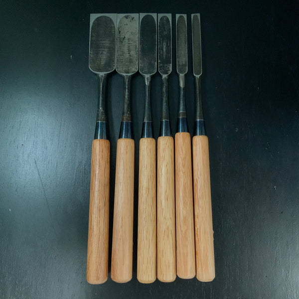 Iwazaki Paring chisels (Usunomi) by Iwazaki Eisuke 岩崎永祐作 岩崎 面取薄鑿 usunomi