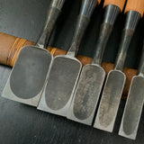 Iwazaki Dovetail Bench chisels set by Iwazaki Eisuke 6-piece 岩崎永祐作 岩崎 追入鎬 組鑿 6本組