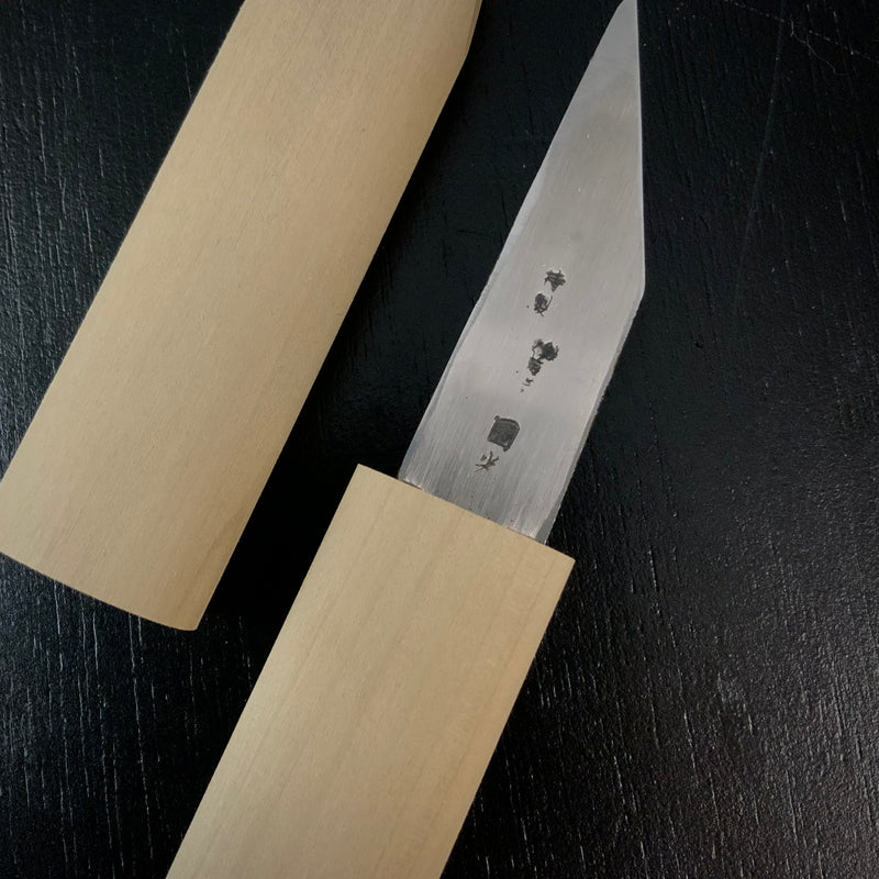 Baishinshi Kunimitsu Shixyukou Kokatana kiridashi type left hand 梅心子圀光 手工小刀 特製 鞘付 左 71mm