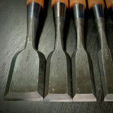 Sukekura Bench chisels set with White steel  5pc  /    助倉 追入組鑿 5本組  白紙鋼 Oirenomi