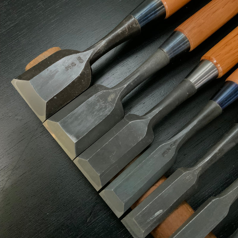 #M175 Mixed Bench chisels set by unknown バラ鑿合わせ 追入れ組鑿 10本組 作者不明