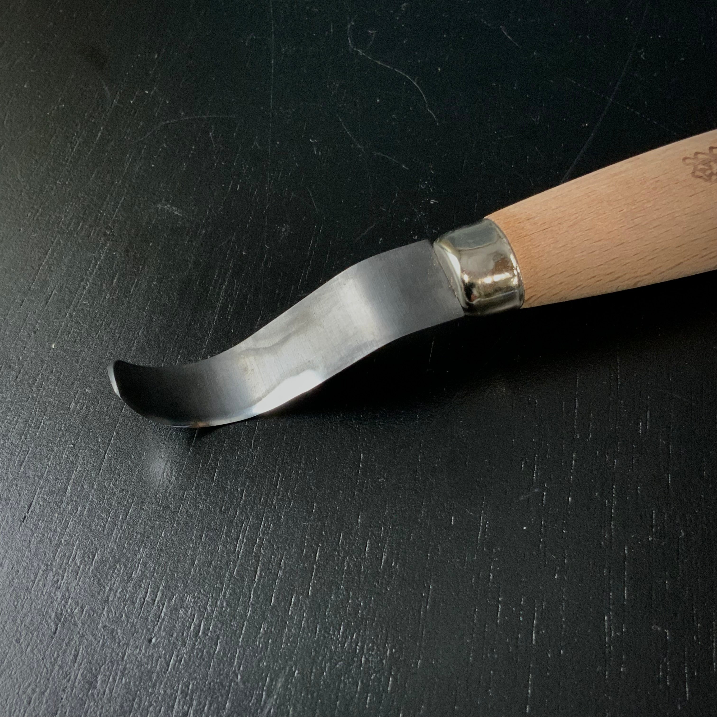 Heijoshin Michi cutlery chisel hook knife  /    平常心 道 カトラリー細工のみ フックナイフ