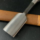 Tasai Mokume Special Sotomaru Bench chisels with blue steel   田斎作 木目 追入外丸鑿 黒檀柄