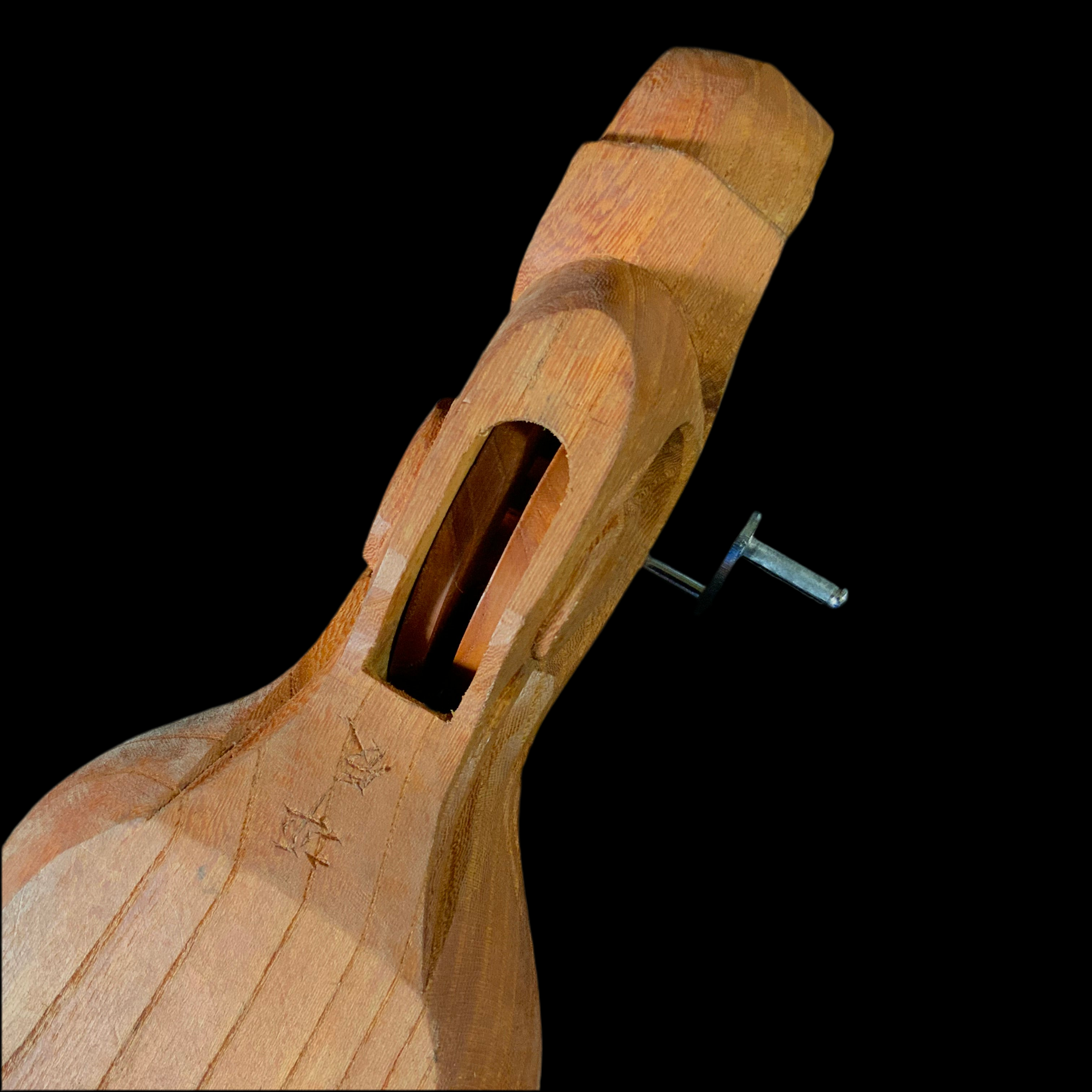 #ST60 坪辰作 鶴亀 墨壺 255mm  Japanese Carpenter Ink Pot Traditional Measuring Tools Sumitsubo by Tsubotatsu