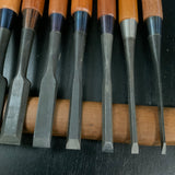 #M175 Mixed Bench chisels set by unknown バラ鑿合わせ 追入れ組鑿 10本組 作者不明