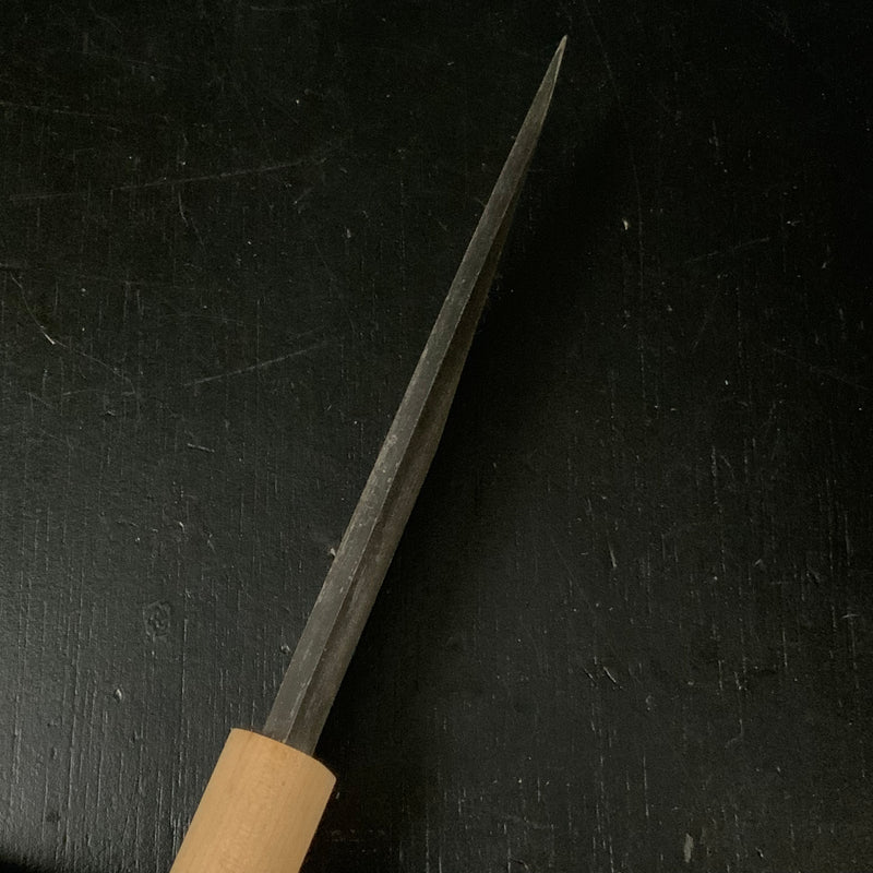 Old stock Baishinshi Kunimitsu Kuri Kokatana kiridashi type #3   掘出し物 梅心子圀光 繰り小刀 切出型 鞘付 24mm