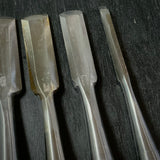 #M167 Mixed Sotomaru chisels set by unknown smith バラ鑿合わせ 外丸組鑿 5本組 作者不明