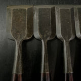 Old stock Oni-Ichimonji Bench chisels set   掘り出し物  鬼一文字 追入10本組鑿 Oiirenomi