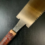 #141  Nagakatsu Double Edge Saw Eddy Type Handles set by Kurashige For Hard Wood 長勝鋸 渦巻き柄 両刃鋸 225mm