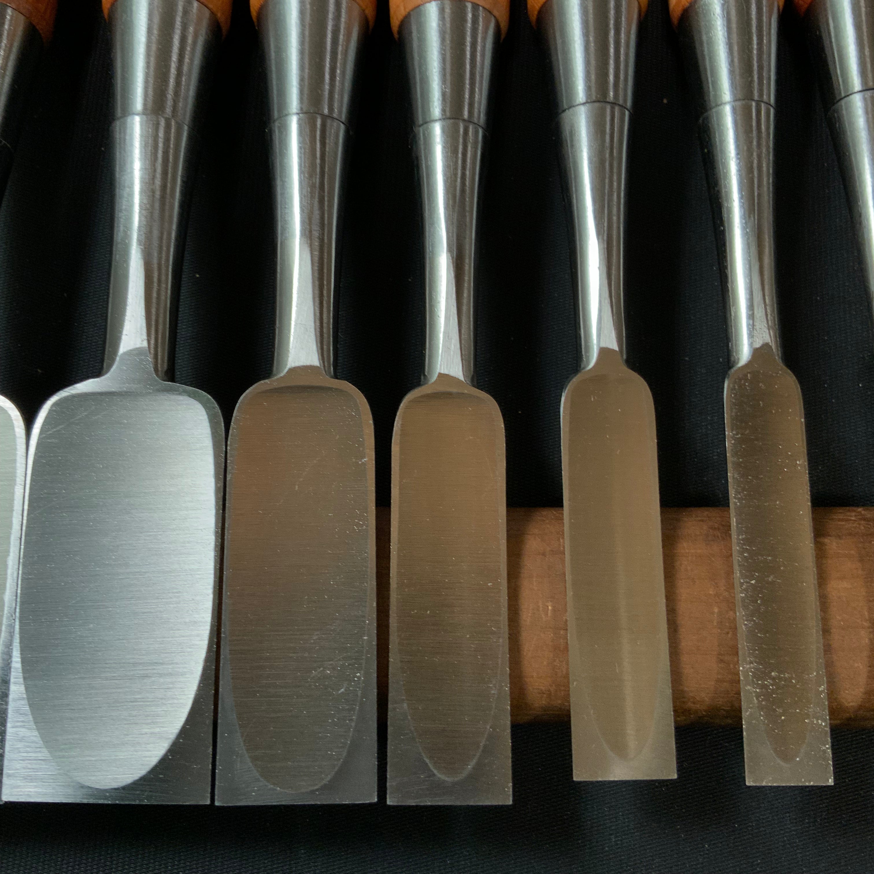 #M145  Mixed set High-Speed Steel  Bench chisels set  バラ鑿合わせ ハイス追入組鑿