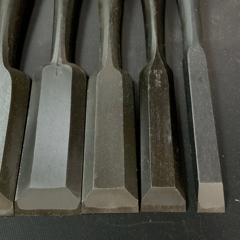 Mixed tinber chisels set Koshitaka and kikuhiromaru with White Steel 越 ...