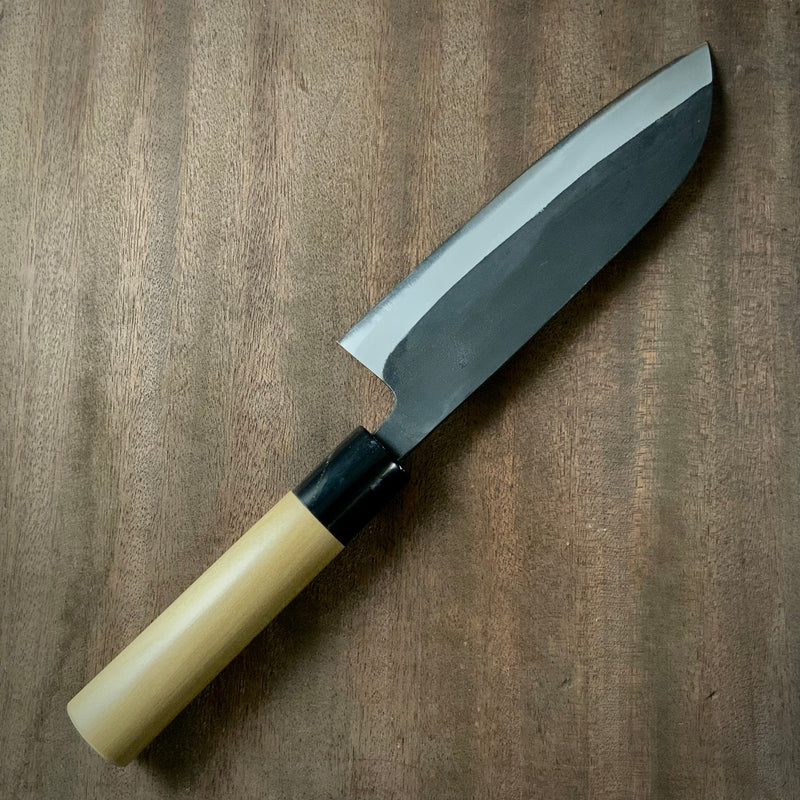 Gihei Santoku Bocho with blue steel    /     義平 三徳包丁 青紙付 165mm