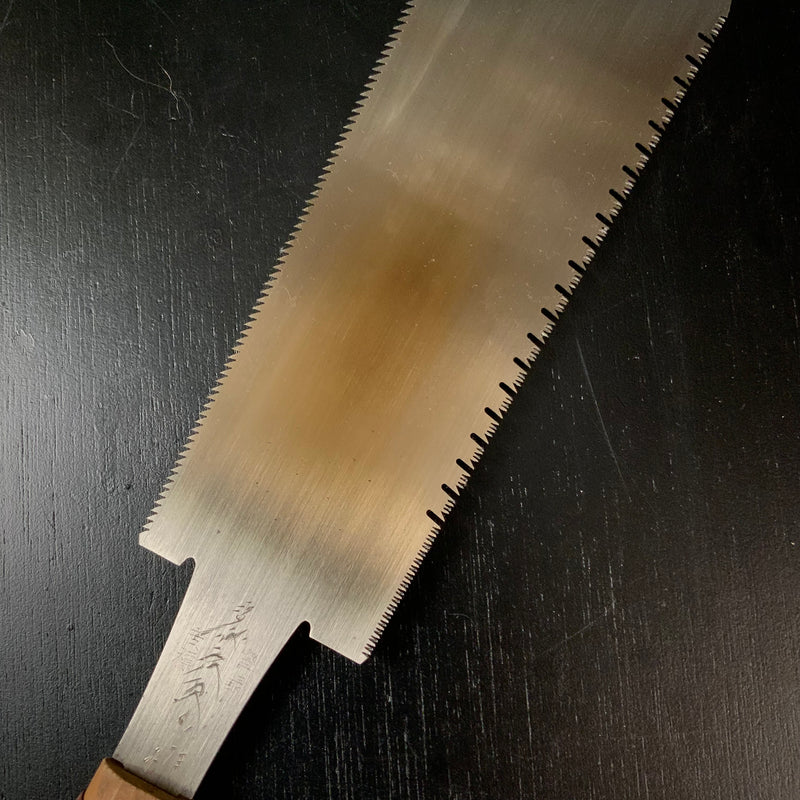 #137  Nagakatsu Double Edge (Ryoba) Saw with Eddy Type Handles For Hard Wood 長勝鋸 両刃鋸 渦巻き柄 広葉材用 225mm