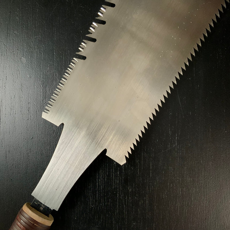 #135 Nagakatsu Double Edge Saw Eddy Type Handles set by Kurashige 長勝鋸 両刃鋸 300mm 渦巻き柄