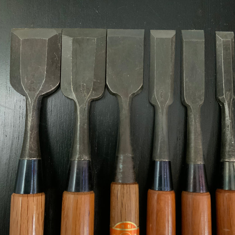 #M173 Mixed Bench chisels set by unknown  バラ鑿合わせ 追入れ組鑿 10本組 作者不明