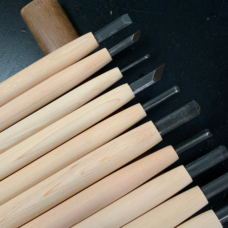 Heijoshin Michi Spoon chisels  Carving chisels set   /    平常心 道  彫刻刀10本組 Chokokuto