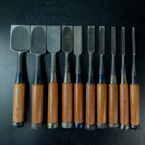 #M182  Mixed set for beginner Bench chisels set by unknown smith バラ鑿合わせ 初心者におすすめ 追入組鑿作者不明