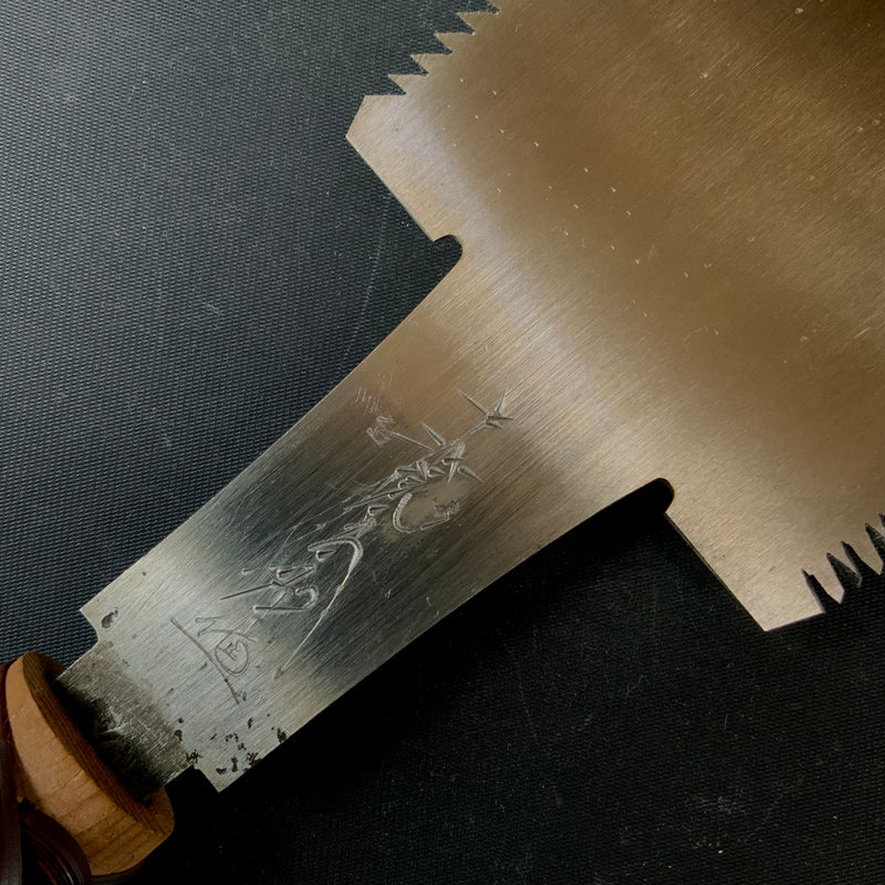 #112 Nagakatsu Double Edge Saw with Eddy Type Handles set by Kurashige 長勝鋸 渦巻き柄 両刃鋸 295mm