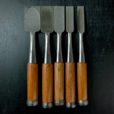 High-Speed Steel Bench chisels Timber chisels set ハイス 追入組鑿 Oirenomi 5本組