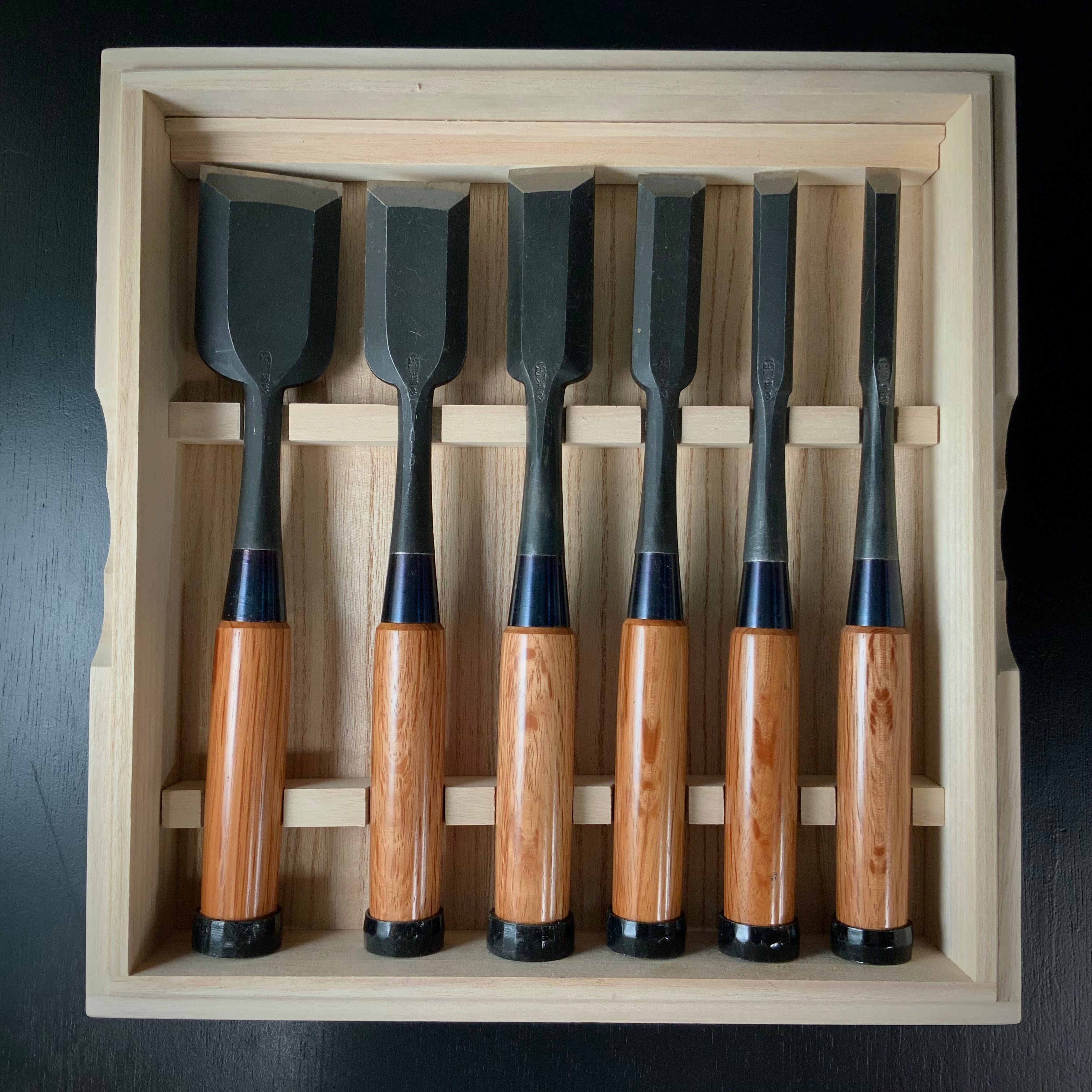Kanehiro shorter Timber chisels set with Traditional Japanese iron 兼弘 ...